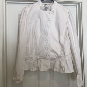 Lightweight white jacket perfect for Spring!